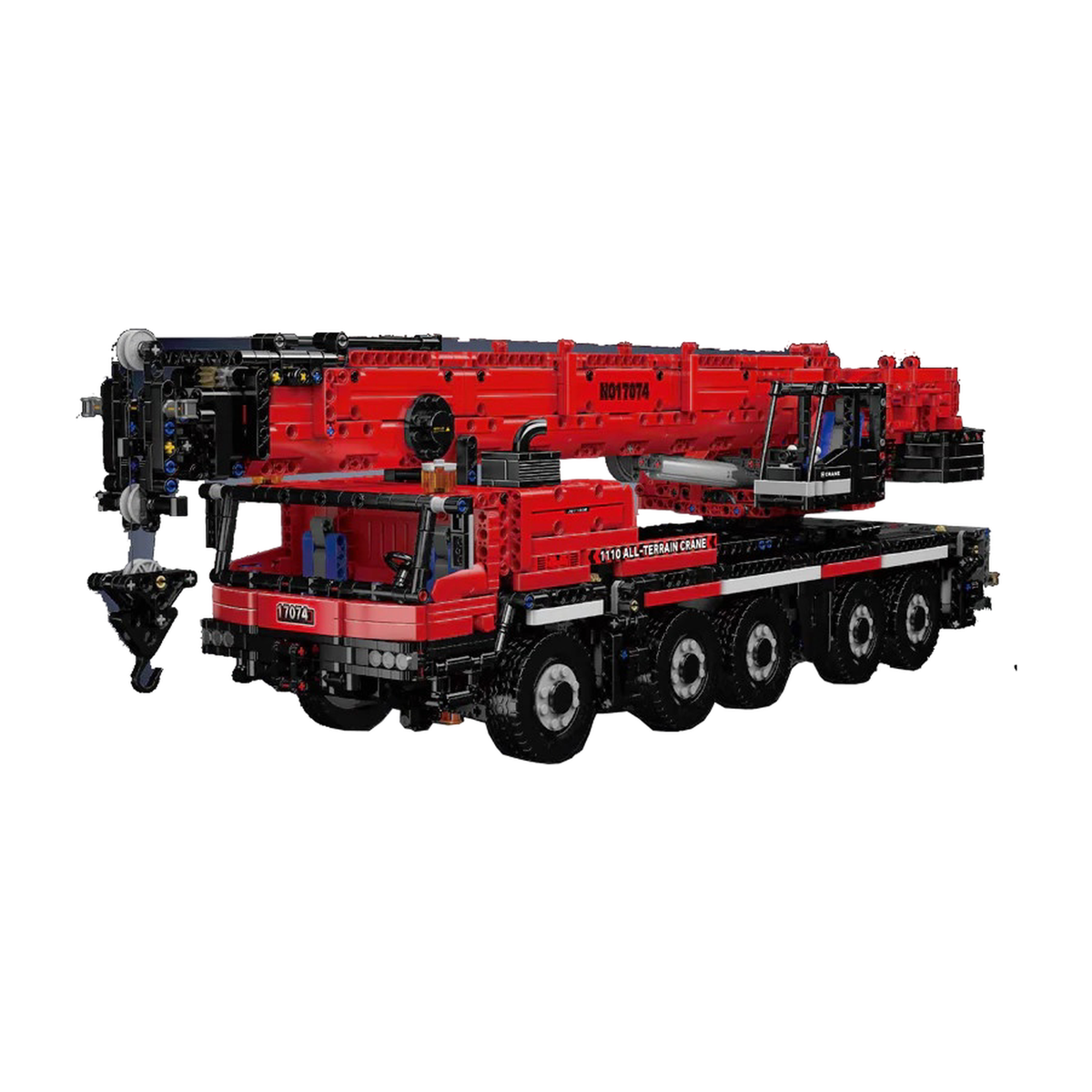 Mould King 17074 LTM 1110 Mobilkran – Frontansicht schräg