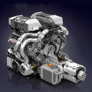 Mould King W16 – Mould King 10201-es Bugatti W16 motor