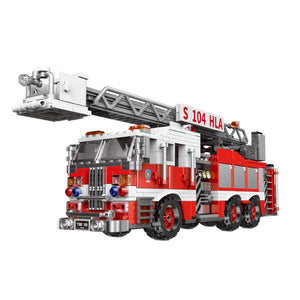Fire truck ladder truck - Xingbao XB - 03031 - KBS - World of Bricks