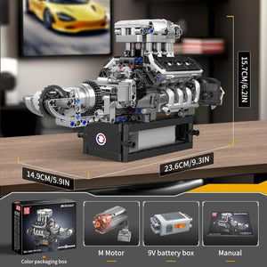 Mould King 10206 V8 – Mould King motorok sorozat - KBS - Kockák világa