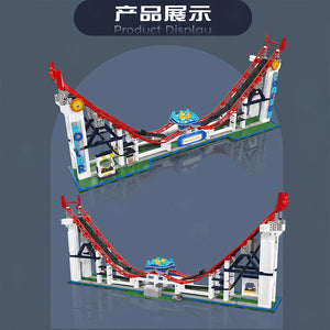 Mould King 11030 Achterbahn Roller Coaster – Vorder- und Rückansicht