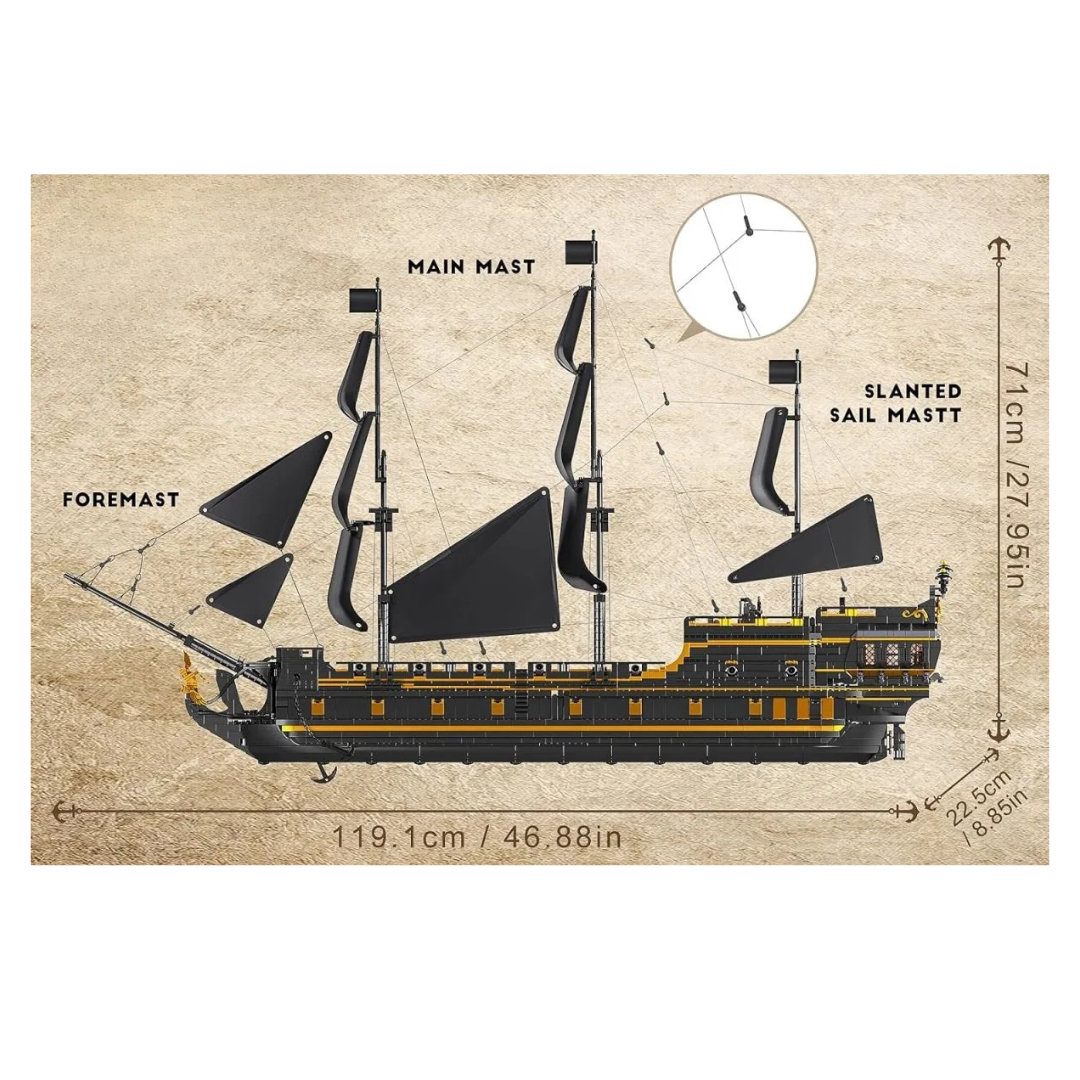 Mould King Black Pearl II pirátská loď – Mould King 13186