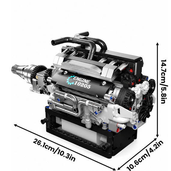 Mould King Motor 10205 - Mould King Motoren Serie V12