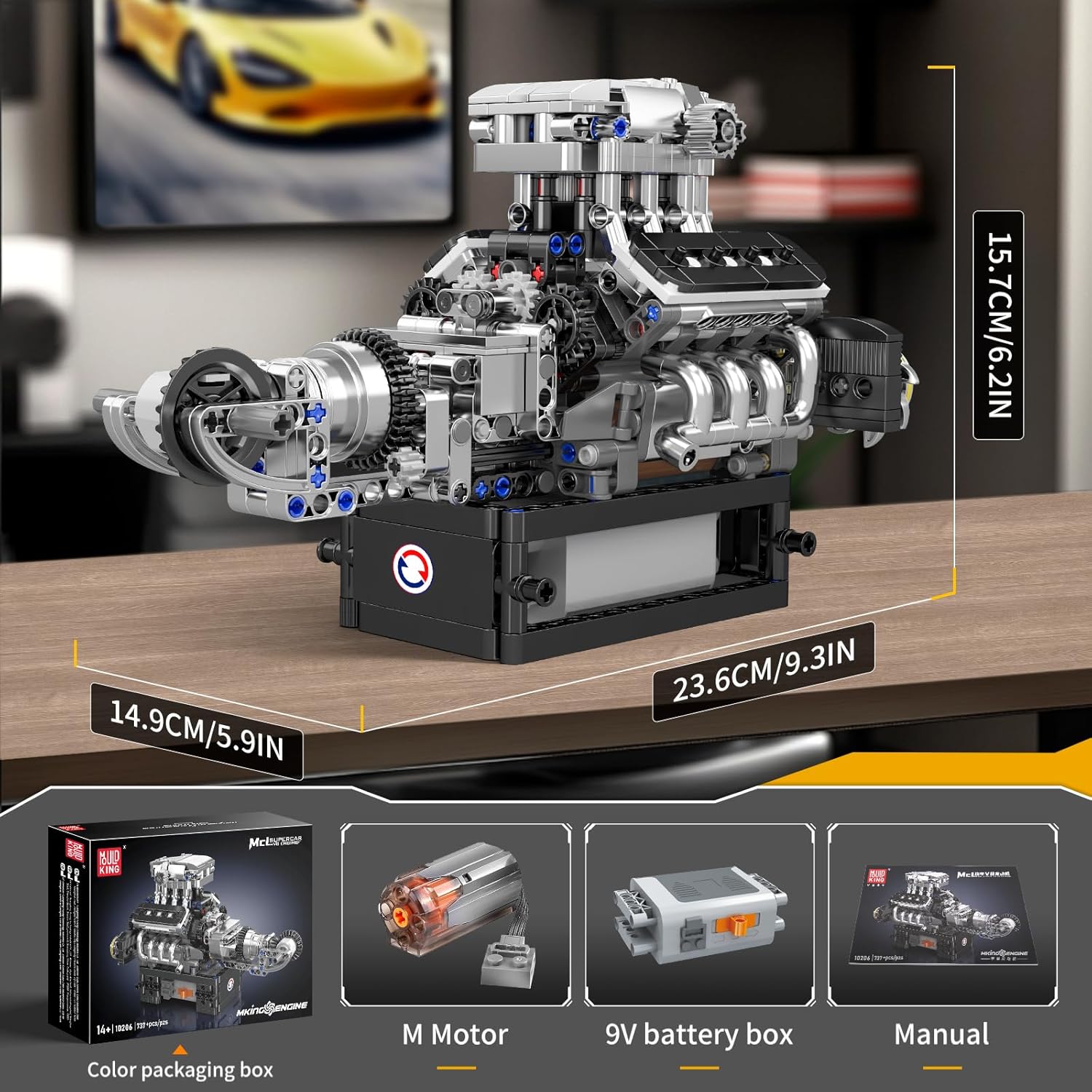 Mould King 10206 V8 – Mould King Motoren Serie