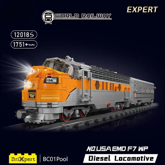 Mould King 12018S – Locomotive diesel EMD F7 WP Mould King