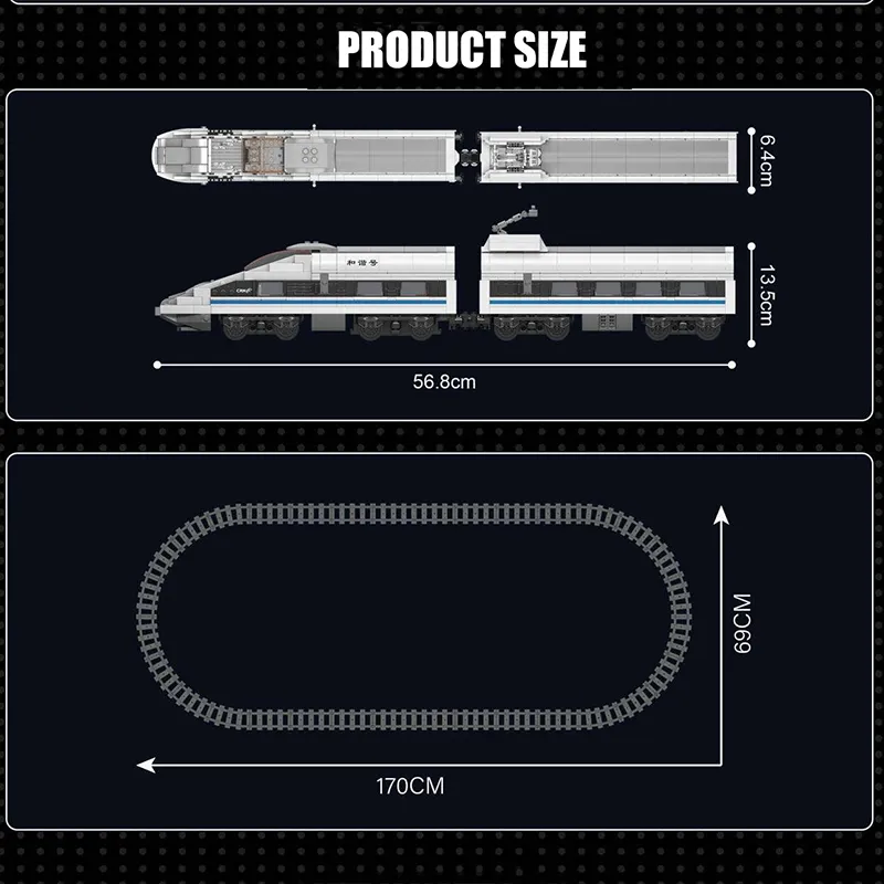 Mould King 12021 – Tren CRH380A de Mould King