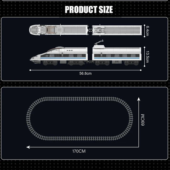 Mould King 12021 – Tren CRH380A de Mould King