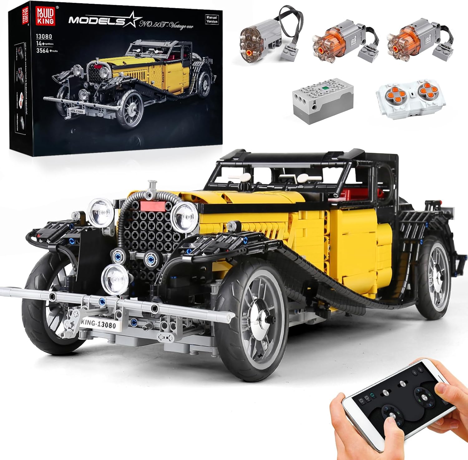 Bugatti T50 Motorisiert - Mould King 13080SD