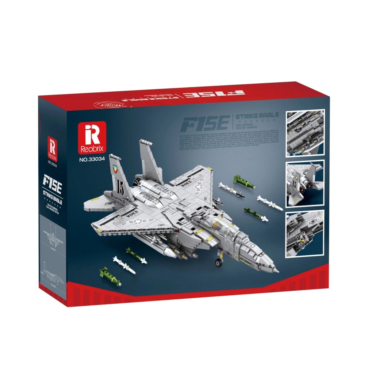 F15E Strike Eagle - Reobrix 33034 - KBS - Verden af klodser