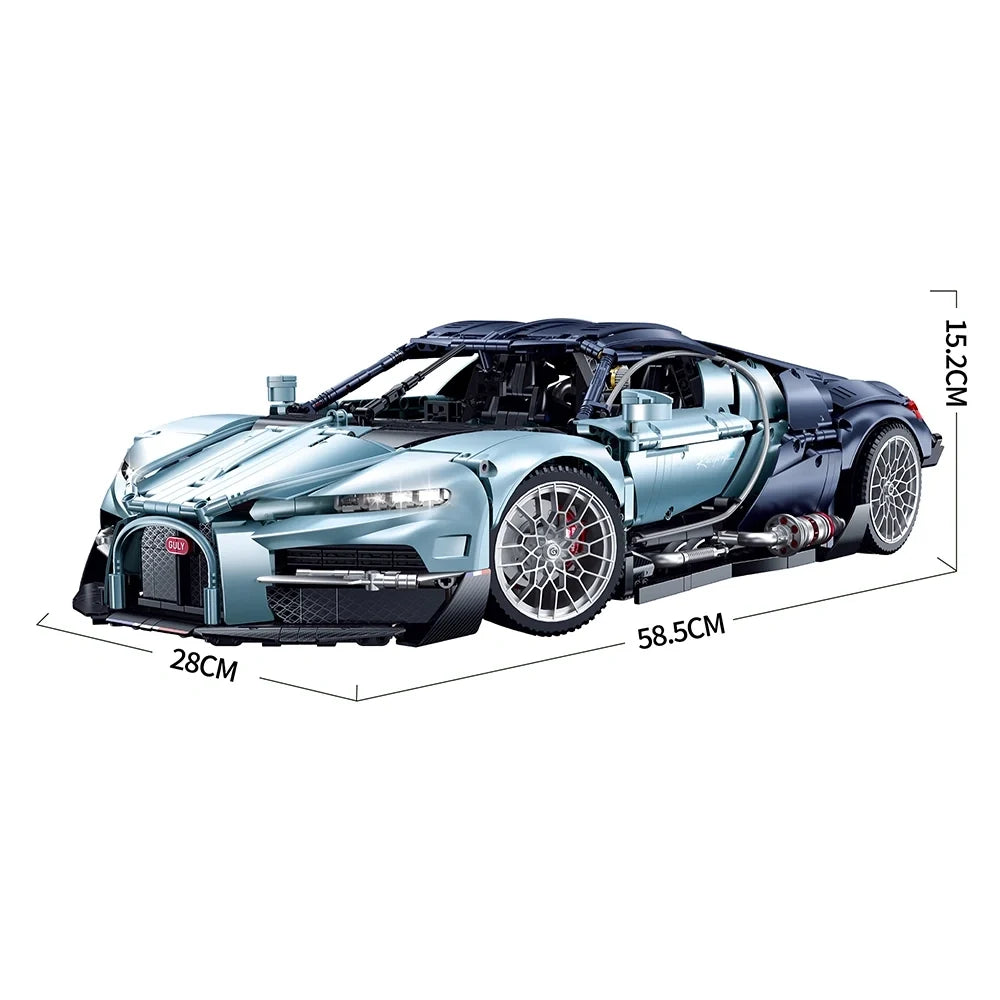 Guly 10648 Bugatti Tourbillon RC – Gesamtansicht mit Maßen