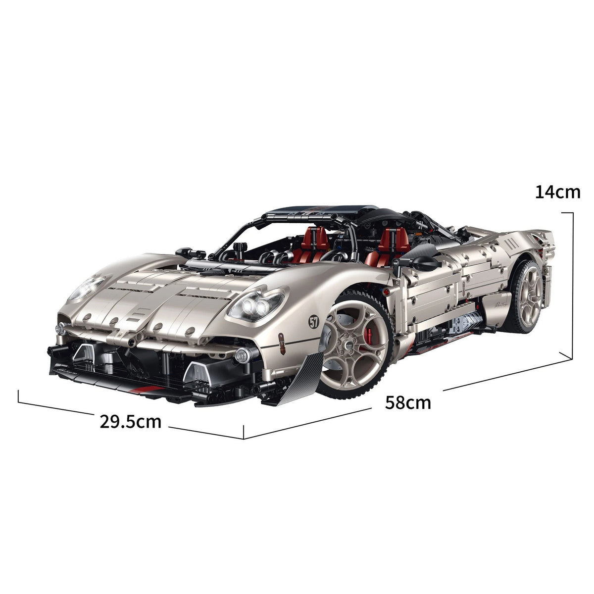 Guly 10657 Pagani Utopia RC – Gesamtansicht mit Maßen