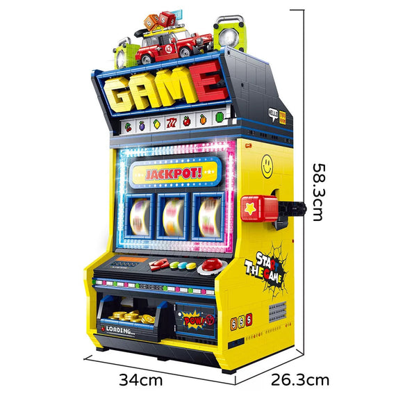 Guly 60542 Früchte-Spielautomat Fruit Arcade – Gesamtansicht mit Maßen