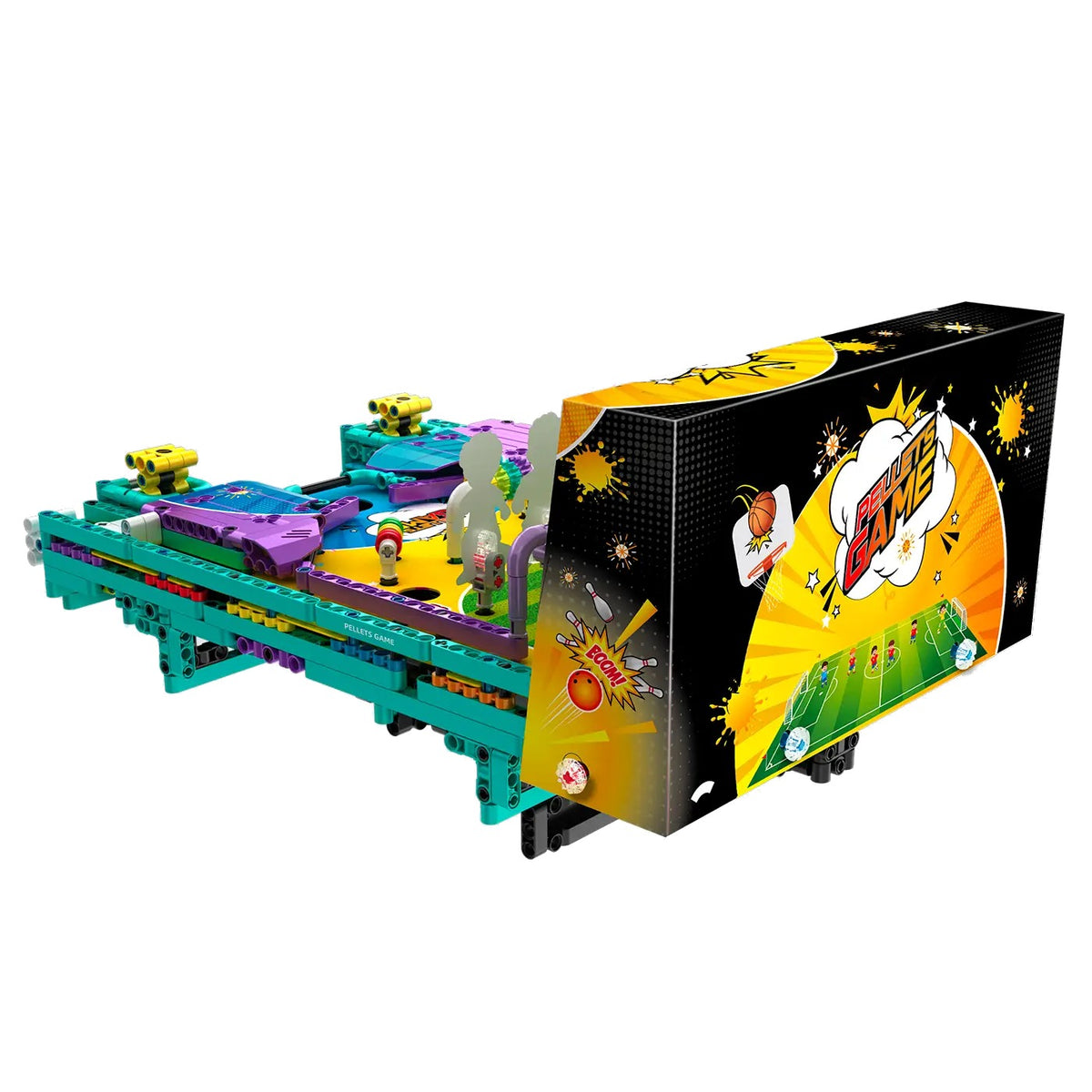 iM.Master 6902 Fußball-Flipper Pinball – Rückansicht mit bedruckter Rückwand