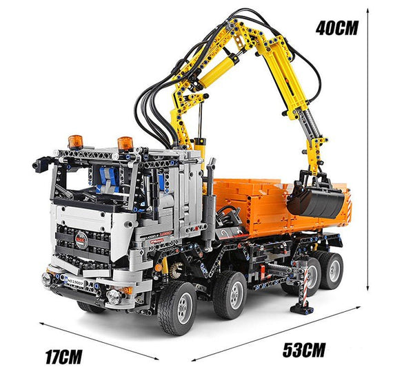 LKW mit Kran Motorisiert - Mould King 19007 - KBS - Welt der Steine