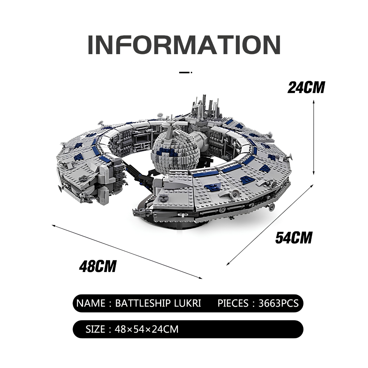 Lucrehulk Star Control Ship - Mould King 21008 - KBS - Welt der Steine