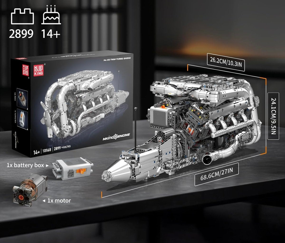 Mould King 10168 V8 Motor – Mould King Motoren Serie - KBS - Welt der Steine