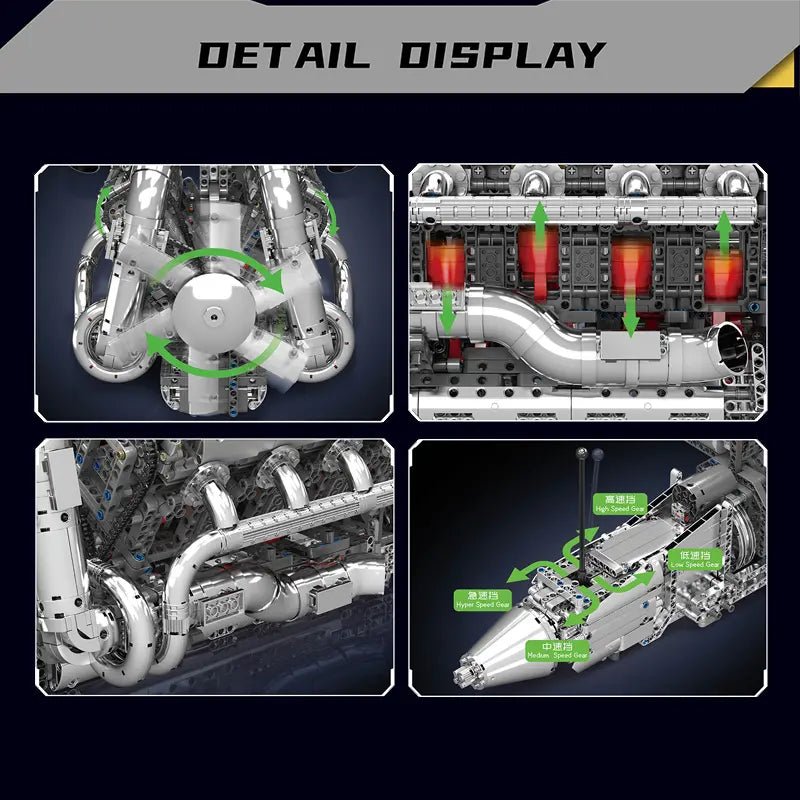 Mould King 10168 V8 Motor – Mould King Motoren Serie - KBS - Welt der Steine