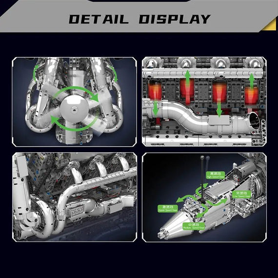 Mould King 10168 V8 Motor – Mould King Motoren Serie - KBS - Welt der Steine