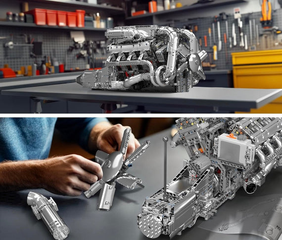 Mould King 10168 V8 Motor – Mould King Motoren Serie - KBS - Welt der Steine