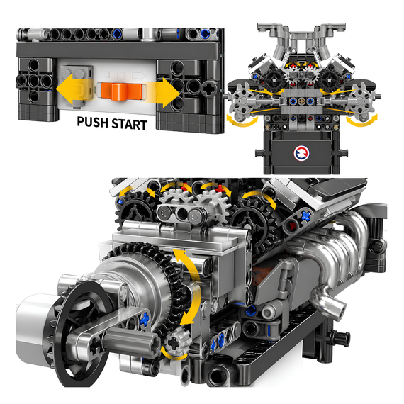 Mould King 10206 V8 – Mould King Motoren Serie - KBS - Welt der Steine