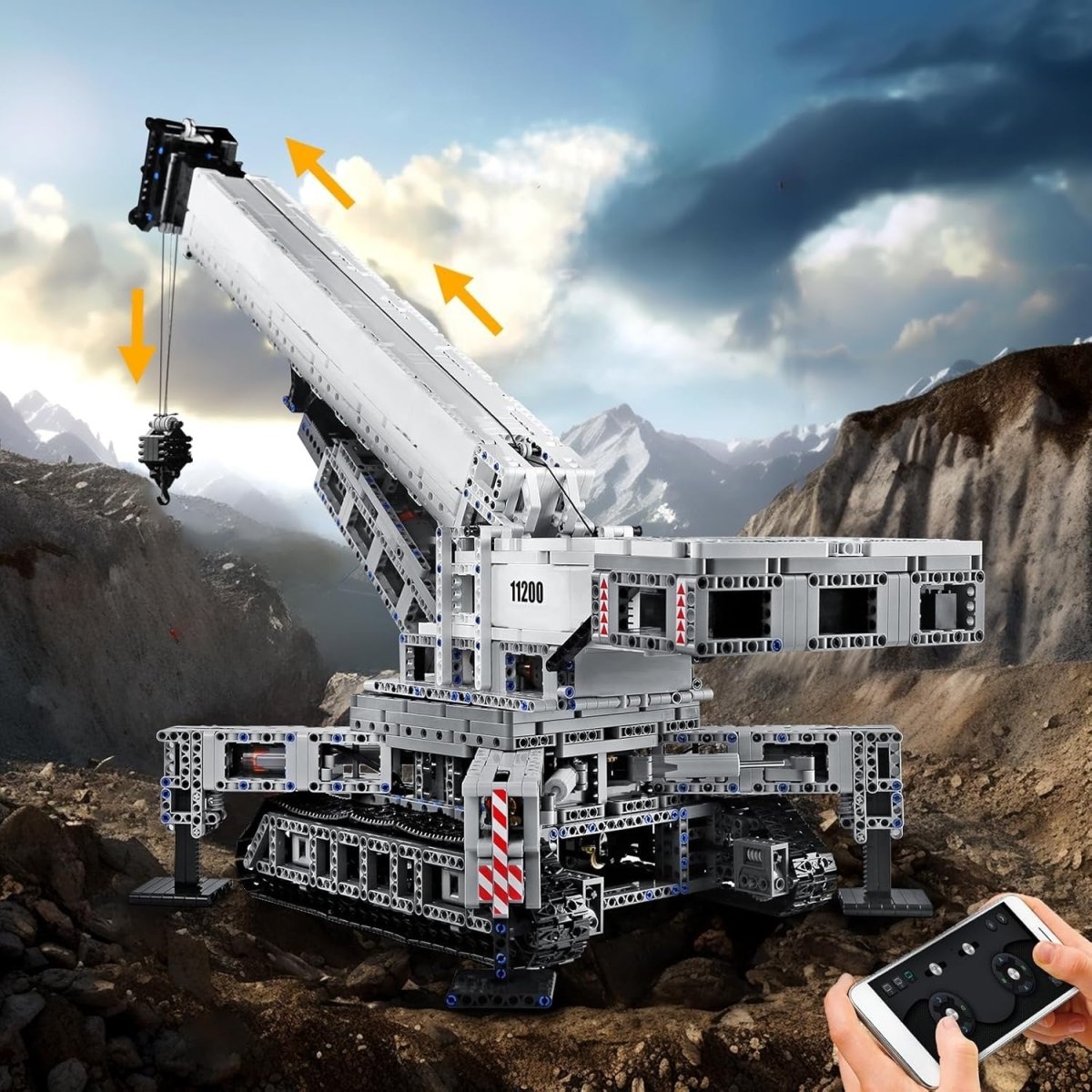 Mould King 17002 Crawler Crane 11200 - KBS - Welt der Steine