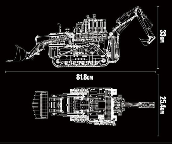 Mould King 17023 - Mould King Bulldozer - KBS - Welt der Steine