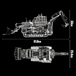 Mould King 17023 - Mould King Bulldozer - KBS - Le monde des briques
