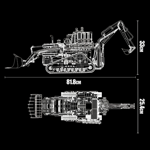 Mould King 17023 - Mould King Bulldozer - KBS - Welt der Steine