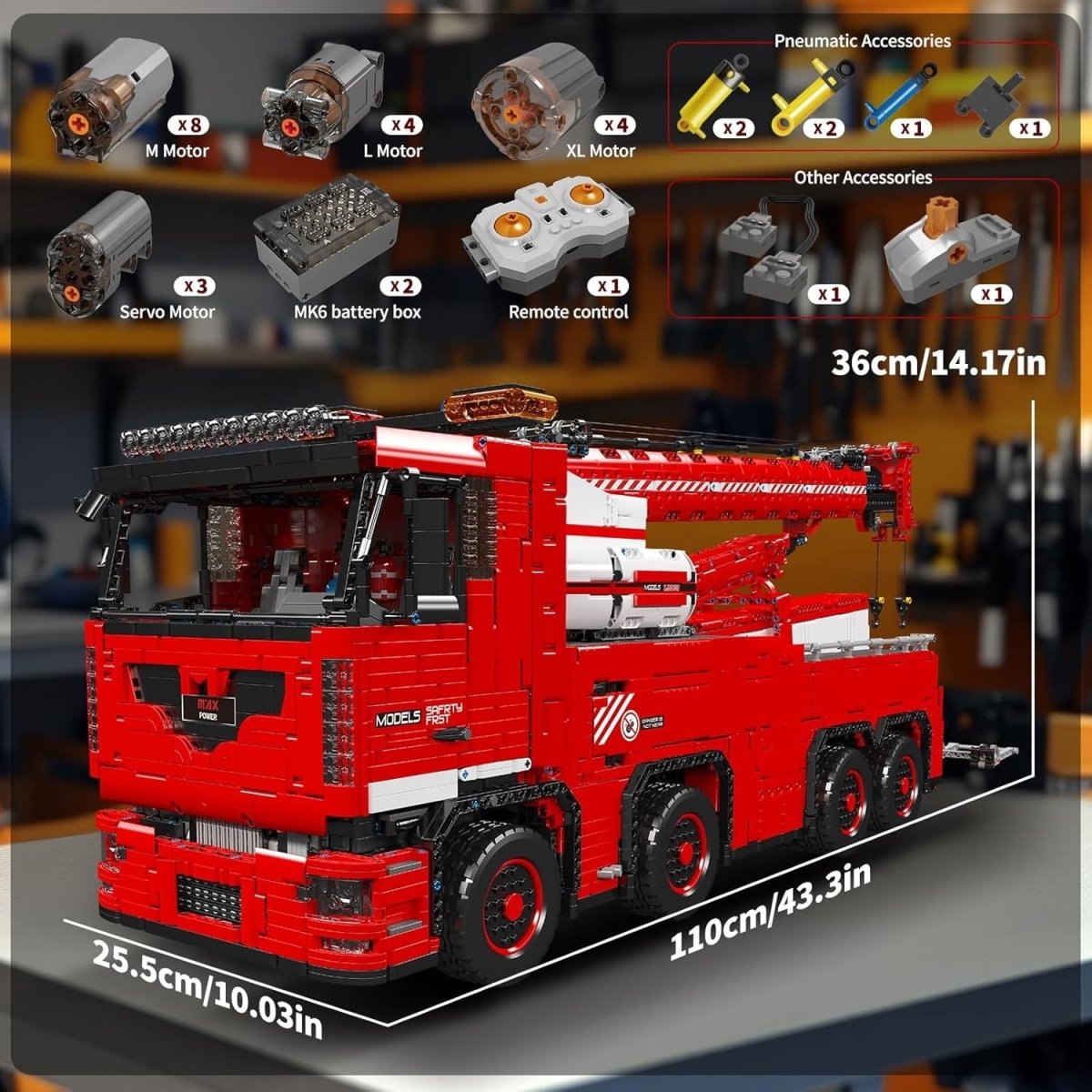 Mould King 19008s RC Tow Truck – Ferngesteuerter Abschleppwagen - KBS - Welt der Steine