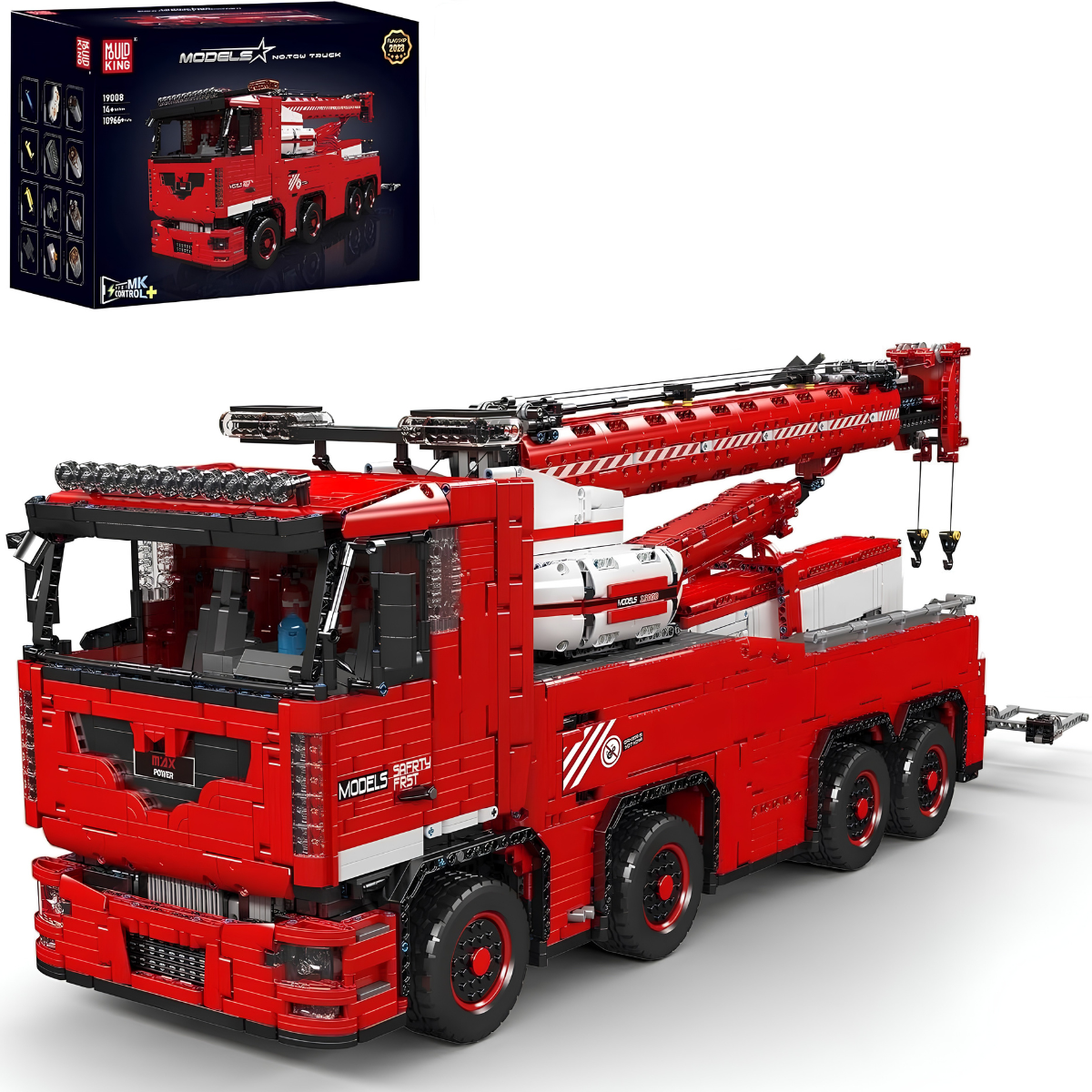 Mould King 19008s RC Tow Truck – Ferngesteuerter Abschleppwagen - KBS - Welt der Steine