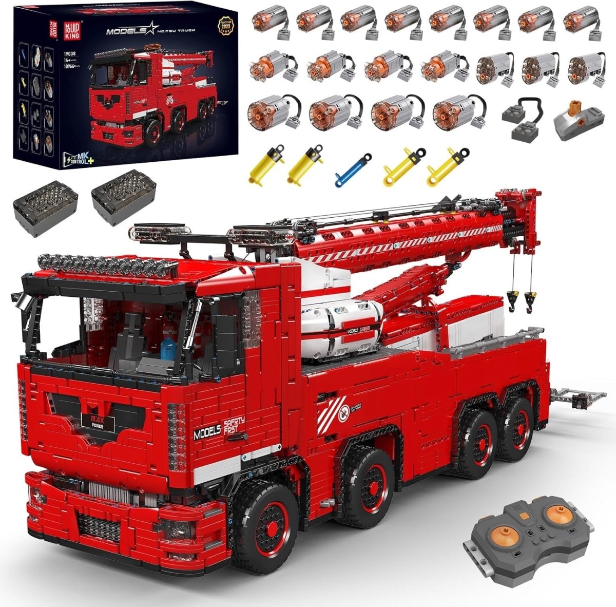 Mould King 19008s RC Tow Truck – Ferngesteuerter Abschleppwagen - KBS - Welt der Steine