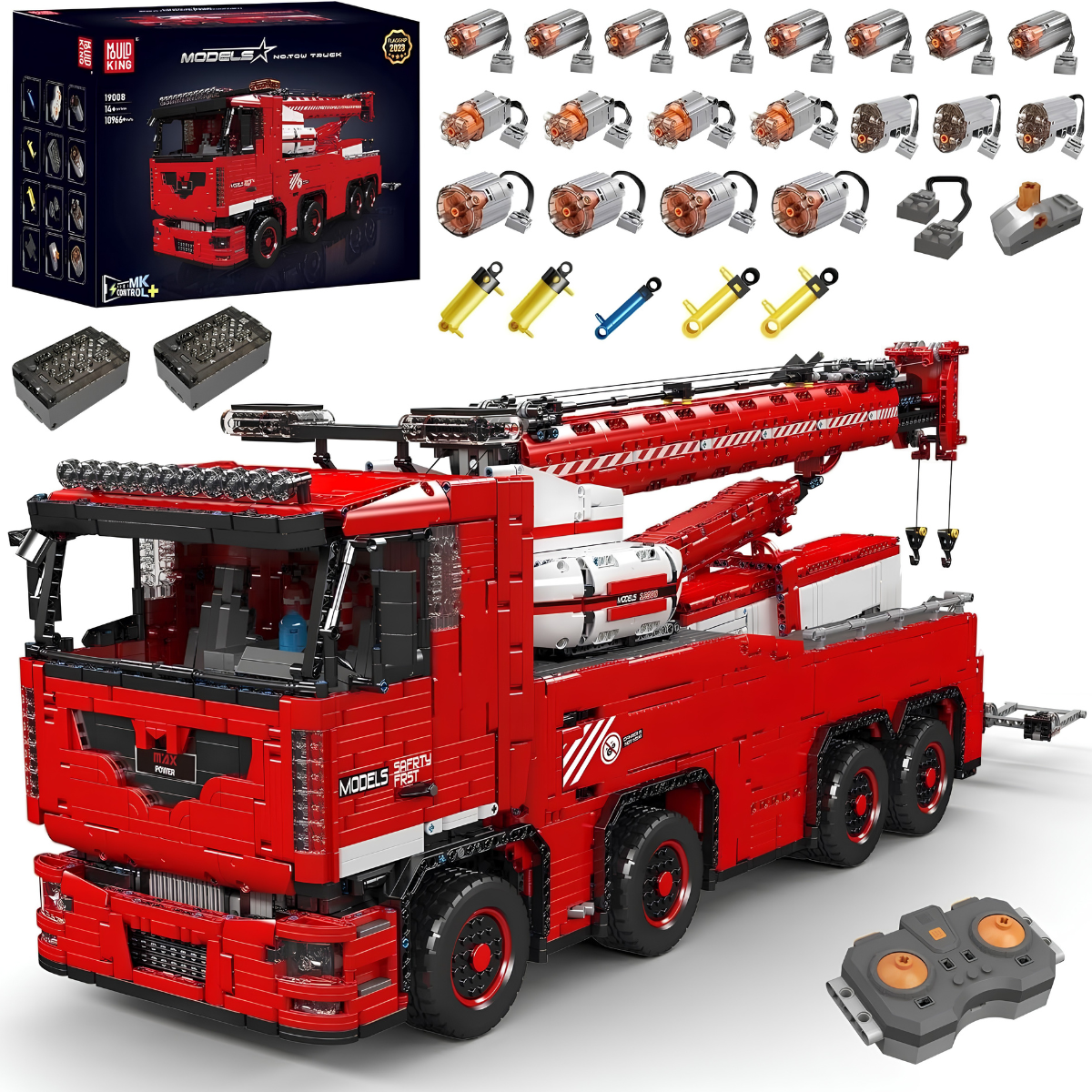 Mould King 19008s RC Tow Truck – Ferngesteuerter Abschleppwagen - KBS - Welt der Steine